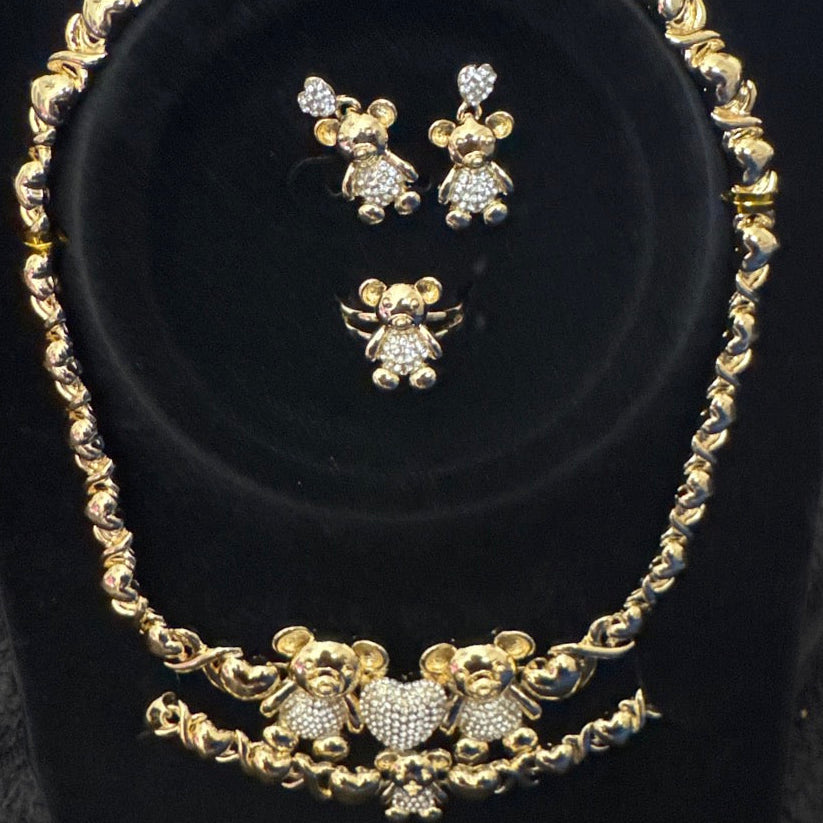 Bear XoXo Necklace Set