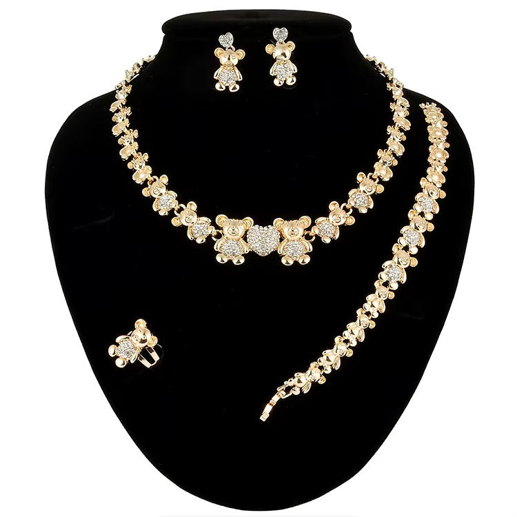 Bear XoXo Necklace Set