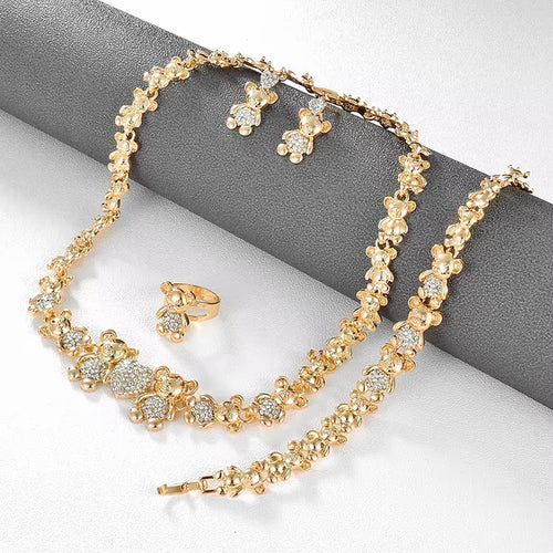 Bear XoXo Necklace Set